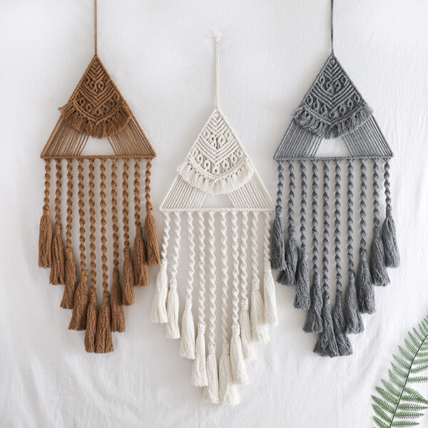 Handwoven Home Decor Triangle Dream Catcher Pendant