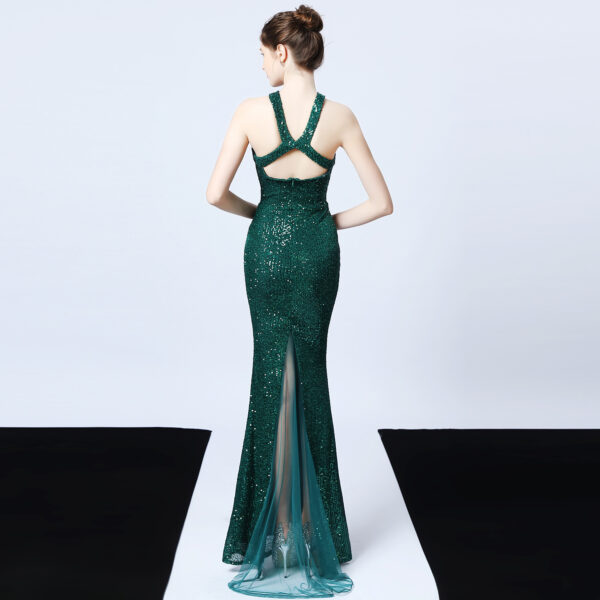 Sequined Party Dress Long Banquet Slim Fishtail - Image 9