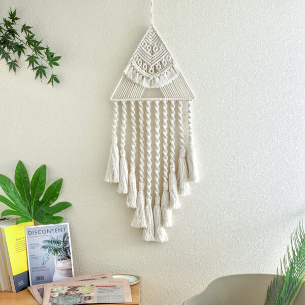 Handwoven Home Decor Triangle Dream Catcher Pendant - Image 5