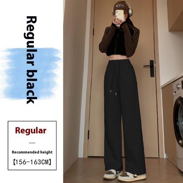 High Waist Long Thin Straight Loose Leisure Sports Sweatpants - Image 6