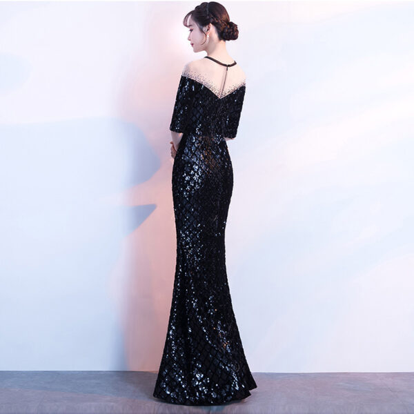 Host Catwalk Evening Dress Temperament Elegant Rhombus - Image 6