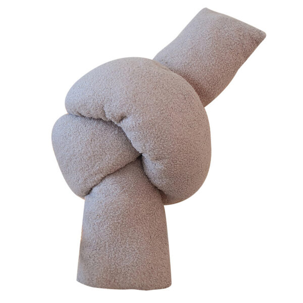 Home Decoration Simple Pure Color Twist Flower Knot Pillow - Image 2