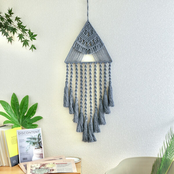 Handwoven Home Decor Triangle Dream Catcher Pendant - Image 6