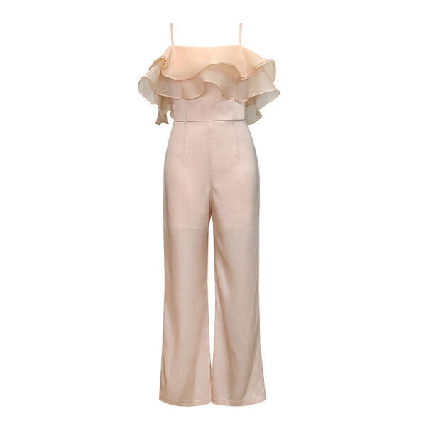 Fried Street Suit Sling Ruffled Wide-Leg Jumpsuit - Image 4