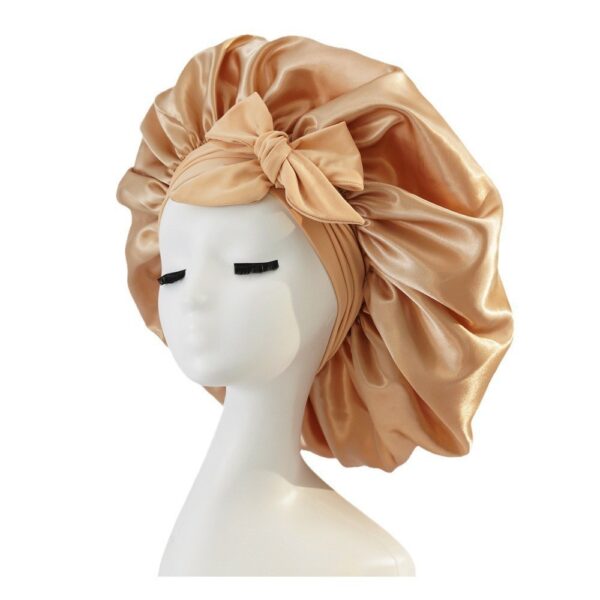 New Silk Bonnet For Sleeping Women Satin Bonnet Hair Bonnet Night Sleep Cap Scarf Wrap For Curly Hair With Tie Band For Curly Hair - Image 5