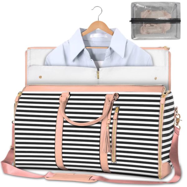 Large Capacity Travel Duffle Bag Women's Handbag Folding Suit Bag Waterproof Clothes Totes - Image 2